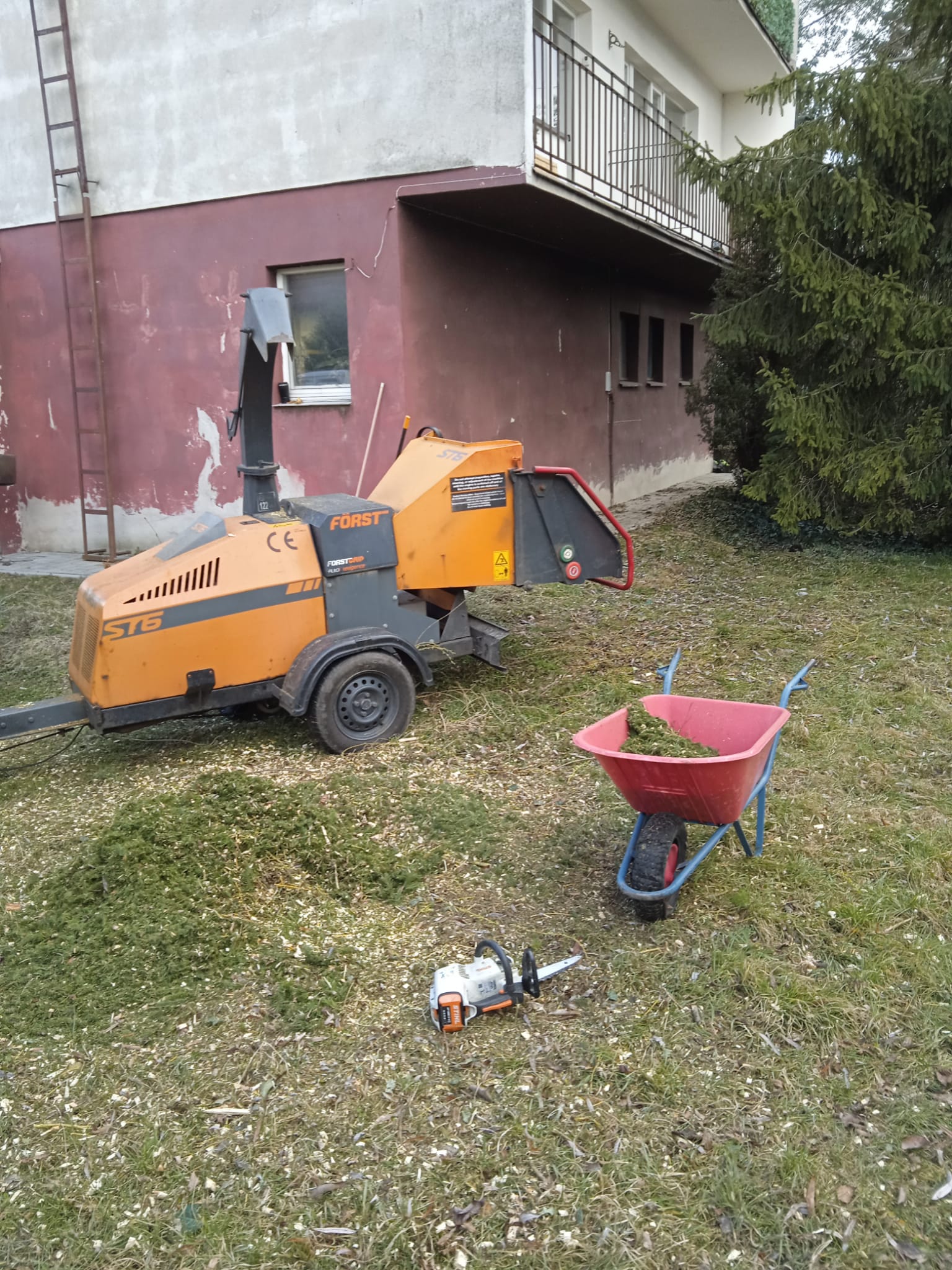 Gospodarowanie zrębek w ogródku
