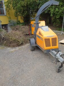 Gałęzie przygotowane do zrębkowania