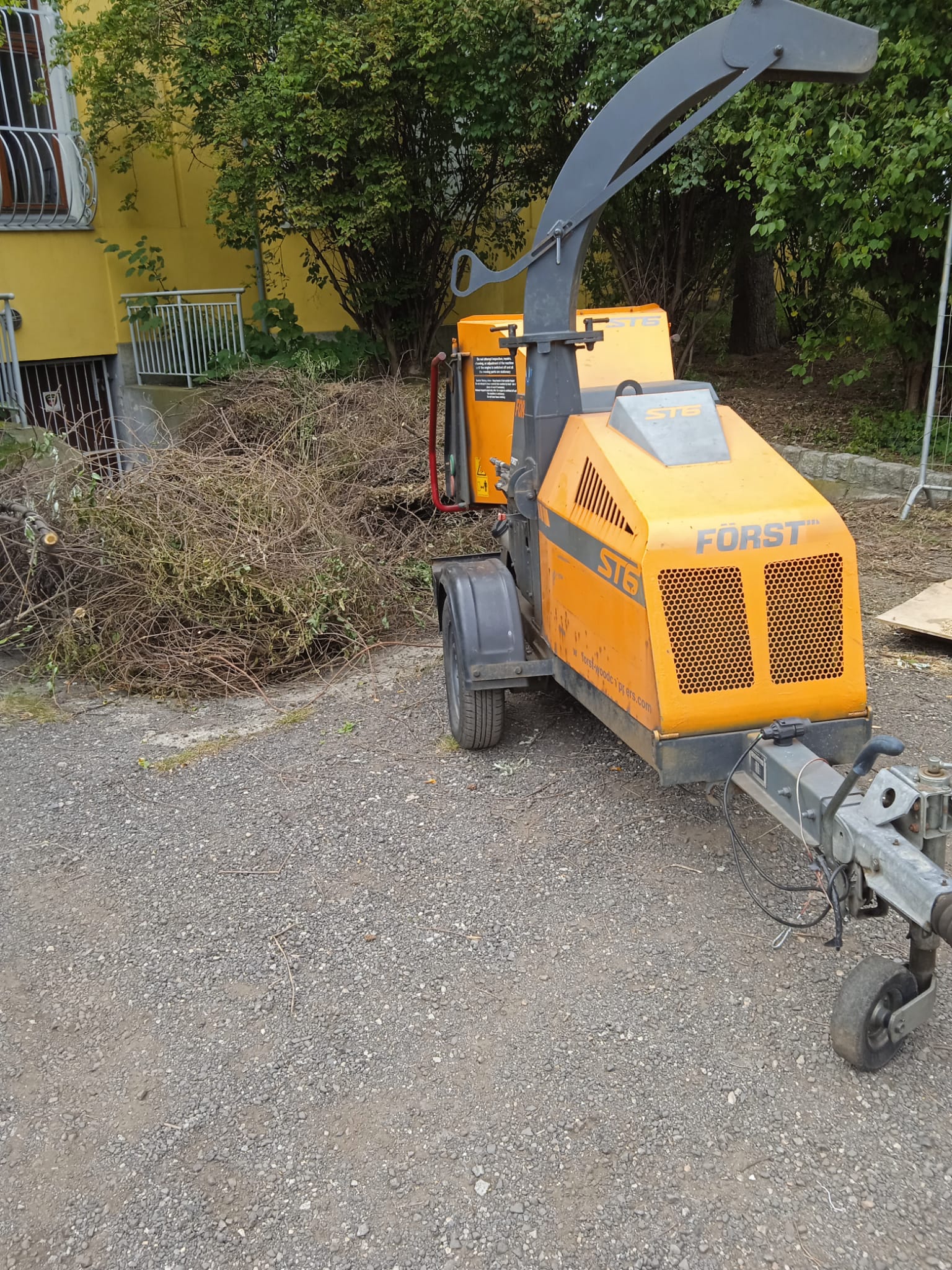 Gałęzie przygotowane do zrębkowania